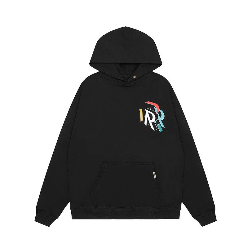 Represent Multicolor Print Hoodie Black - Gallery Image 4 - Detailed View
