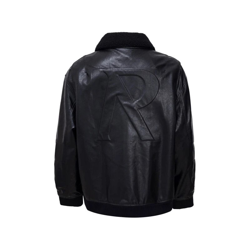 Represent PU Leather Jacket Black - Gallery Image 5 - Detailed View