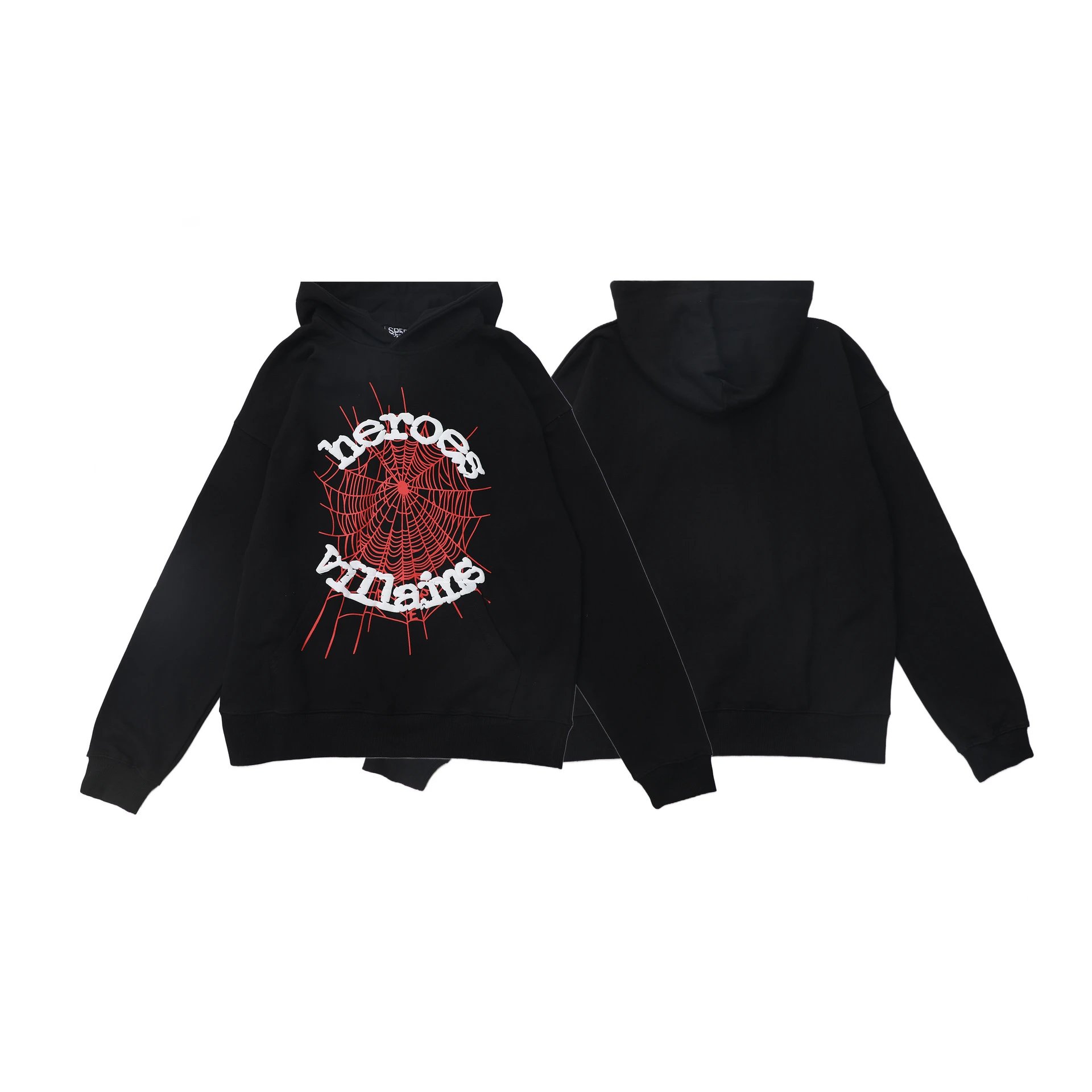 High-Street Graphic Hoodie Onyx Black - Sp5der - Cnfans - $35.16