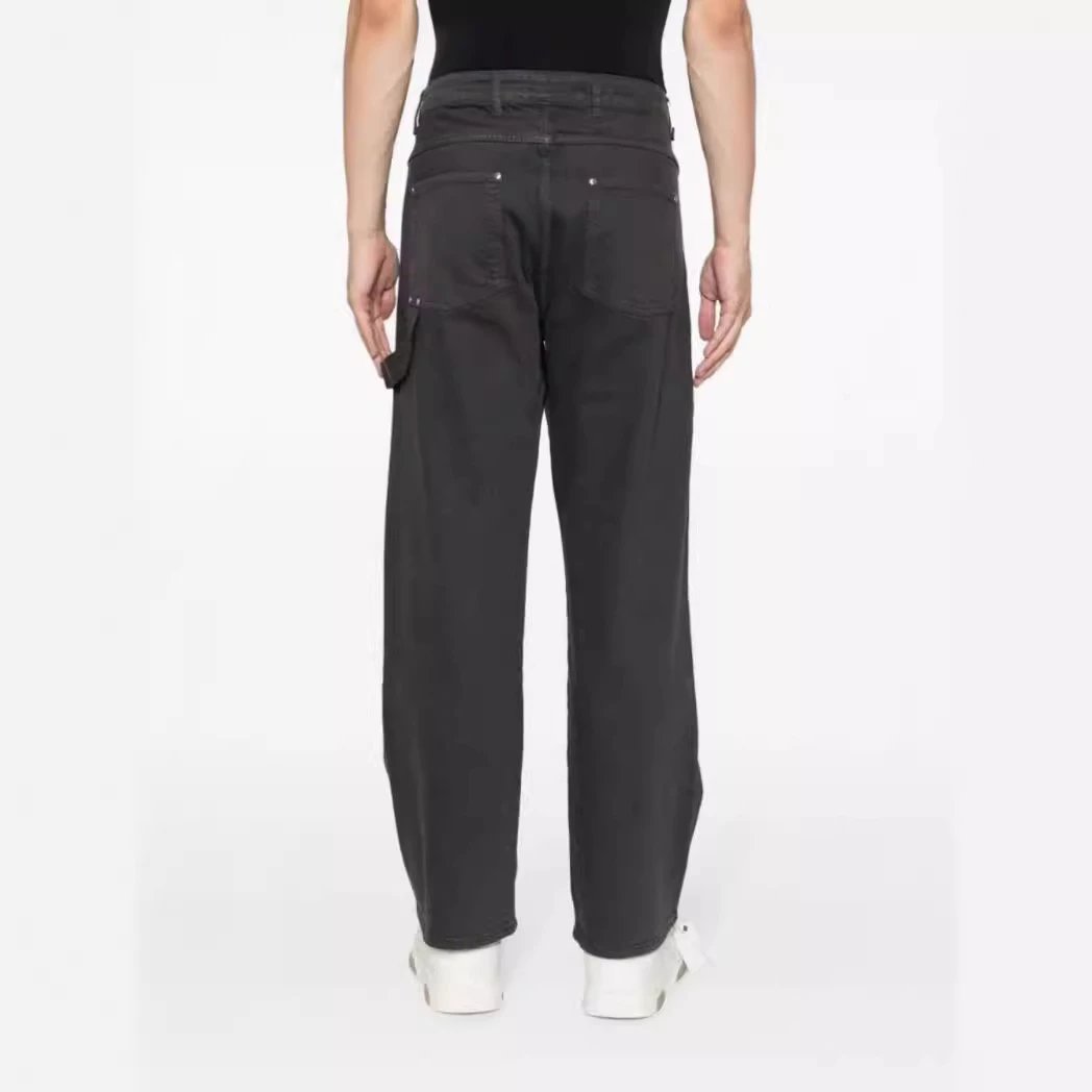 Represent Splash Denim Pants Black - Gallery Image 3 - Detailed View