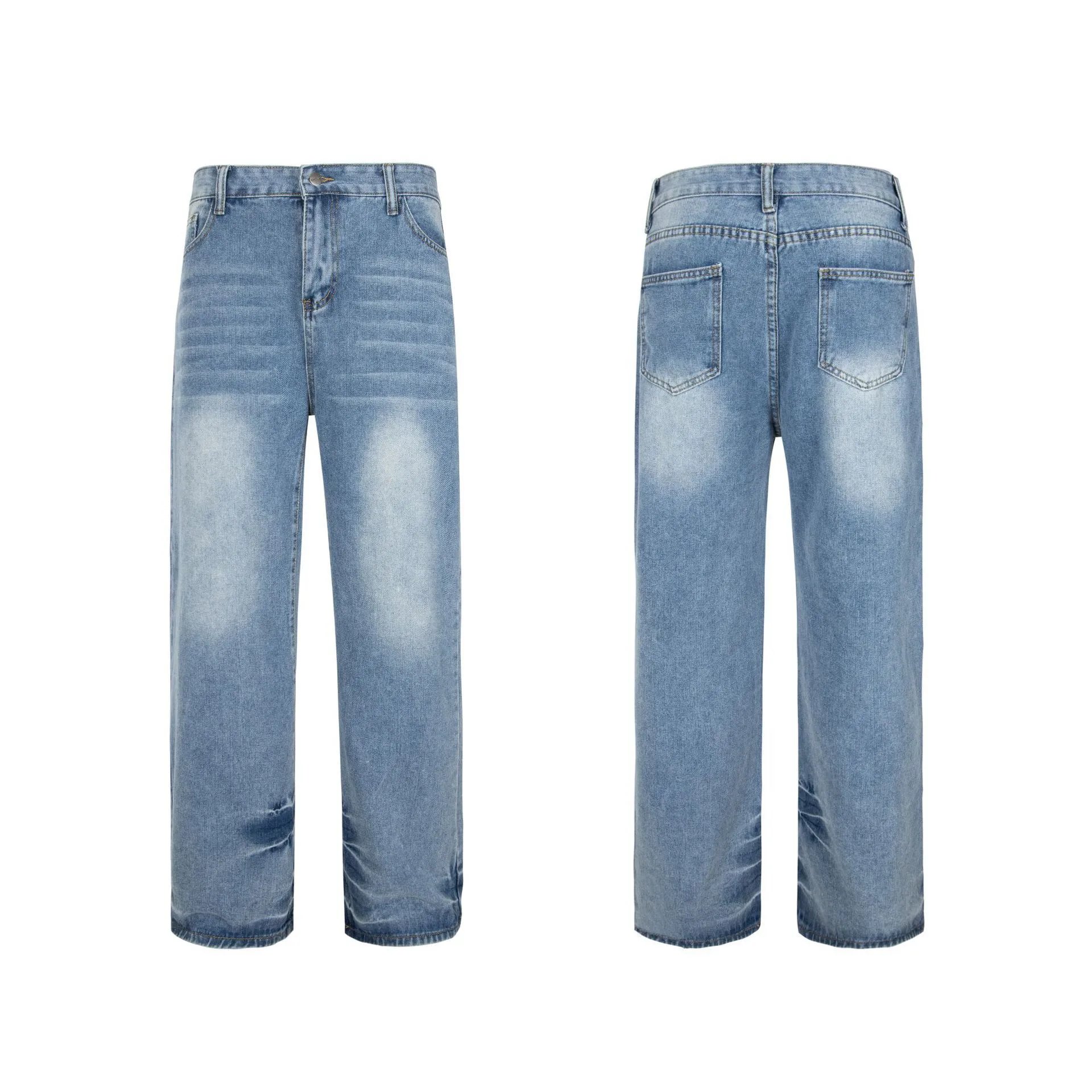 Represent Life Washed Denim Jeans Blue - High Quality Product Image - Cnfans