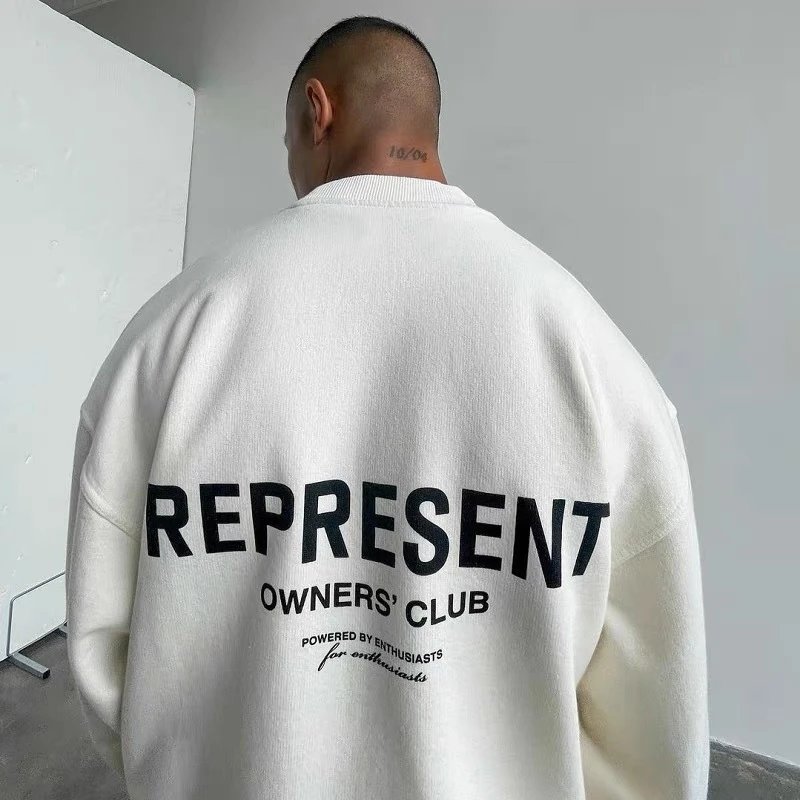 Represent Oversized Street Sweatshirt Multicolor - Gallery Image 3 - Detailed View