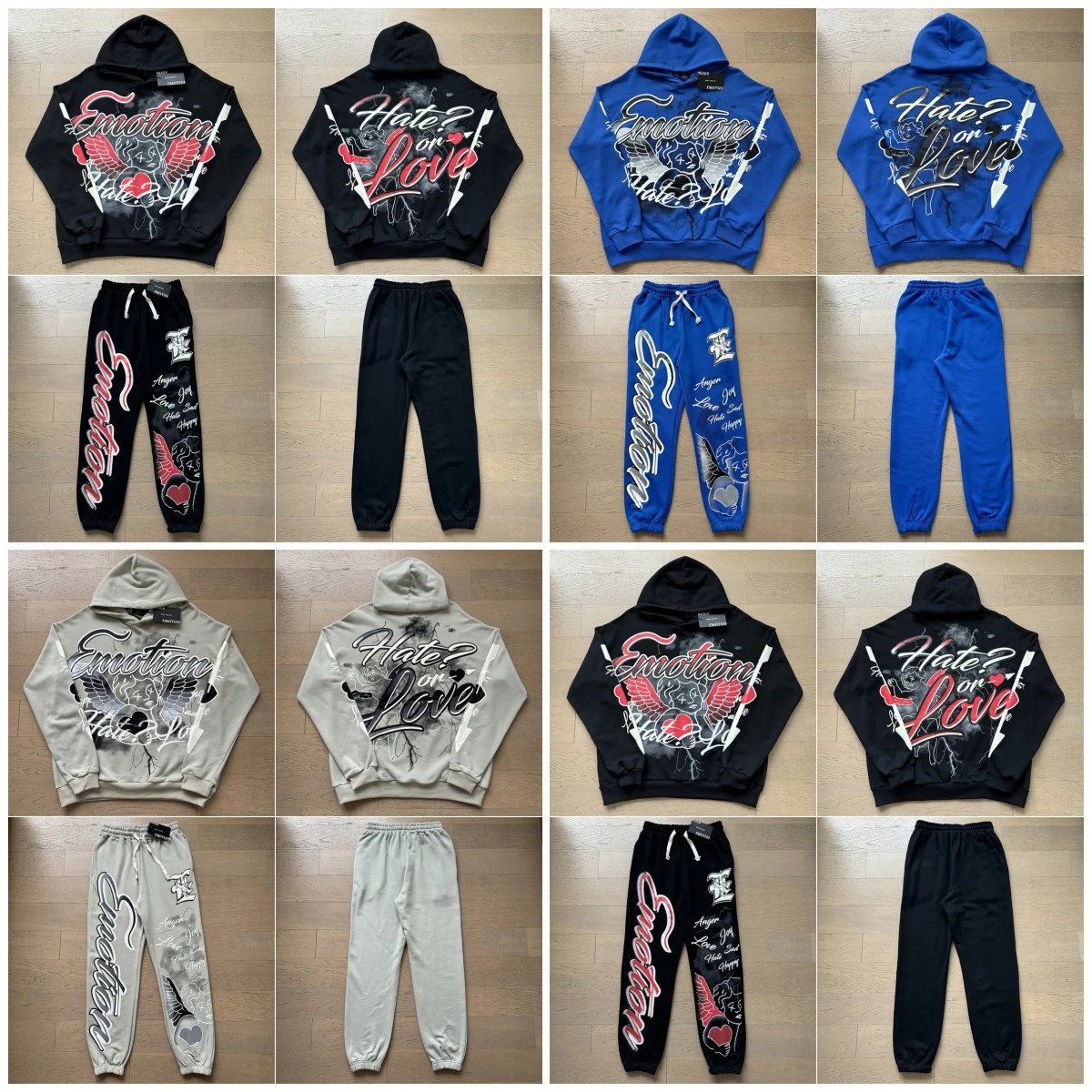 Mixed&Emotion Hoodie Set Multicolor - High Quality Product Image - Cnfans