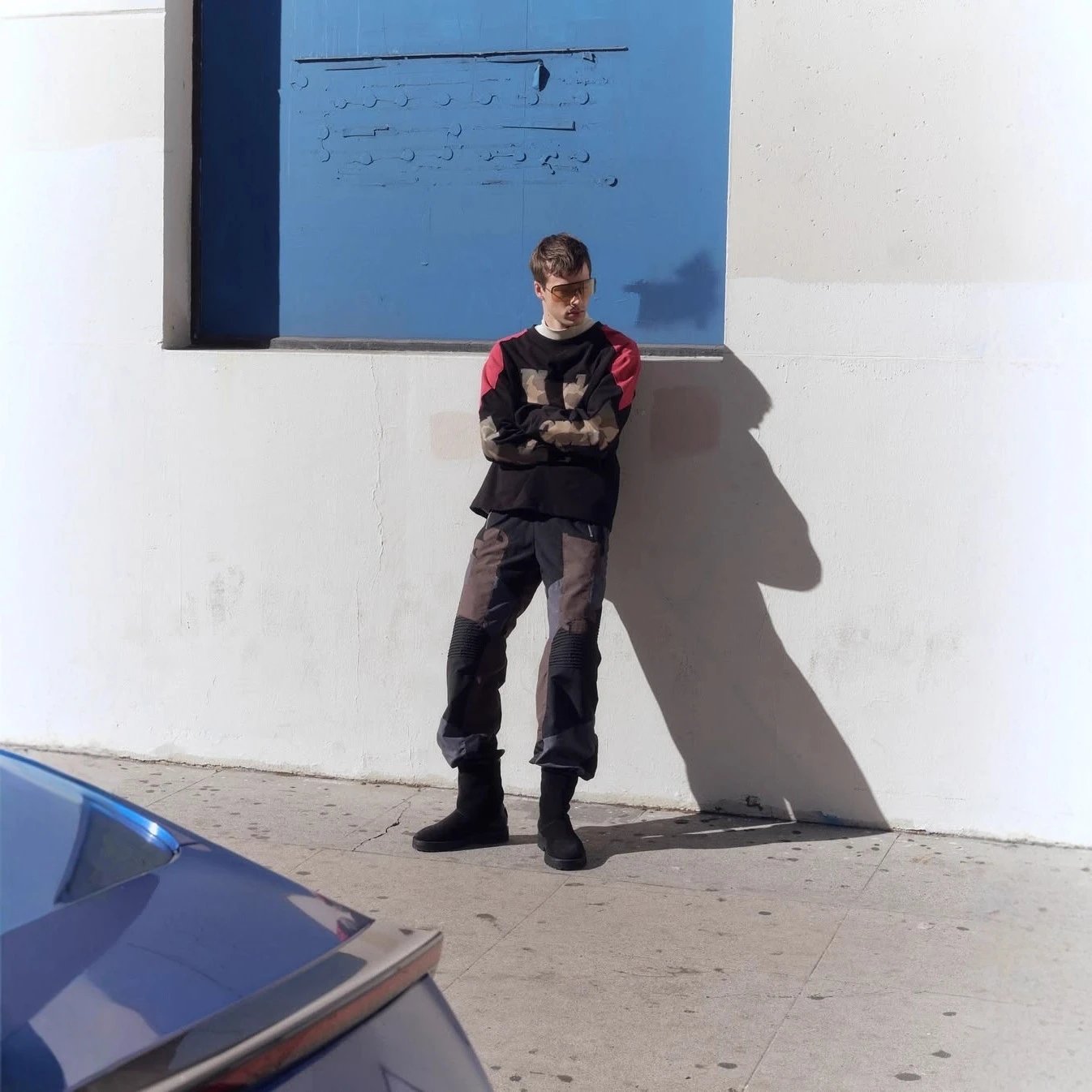 Rhude Camo Colorblock Sweatshirt Multicolor - Gallery Image 3 - Detailed View