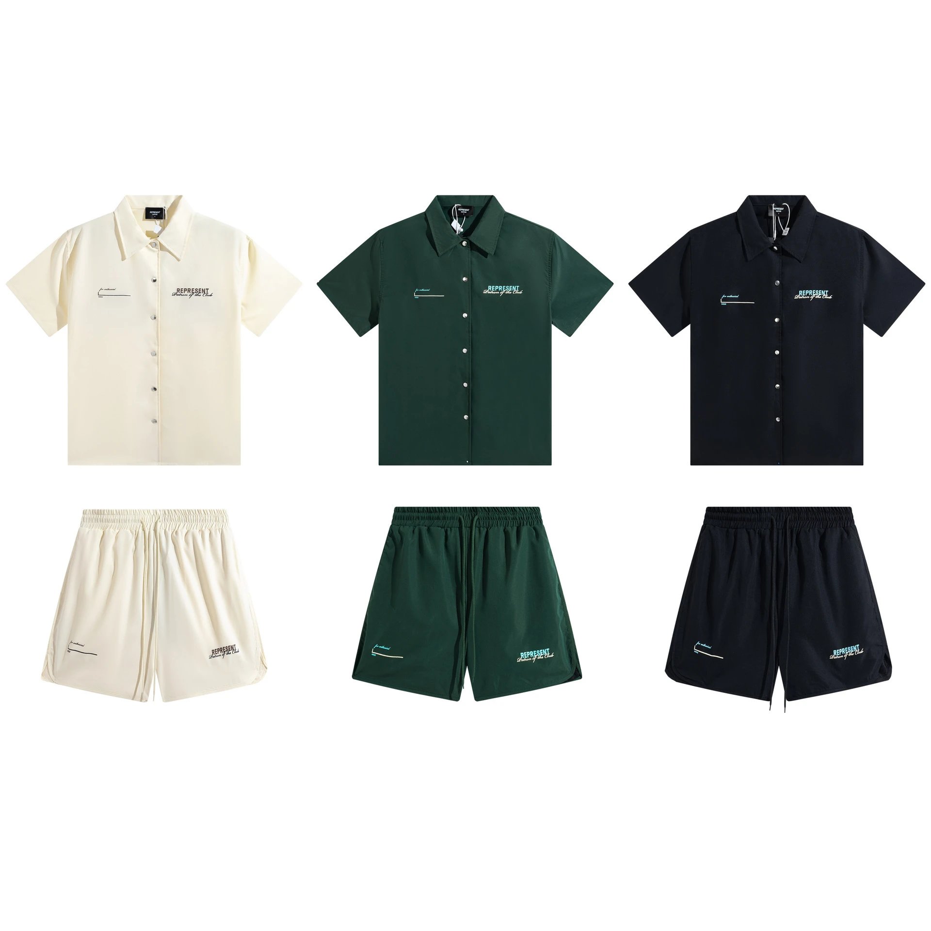 REPRESENT Logo Shorts Set Multi - High Quality Product Image - Cnfans