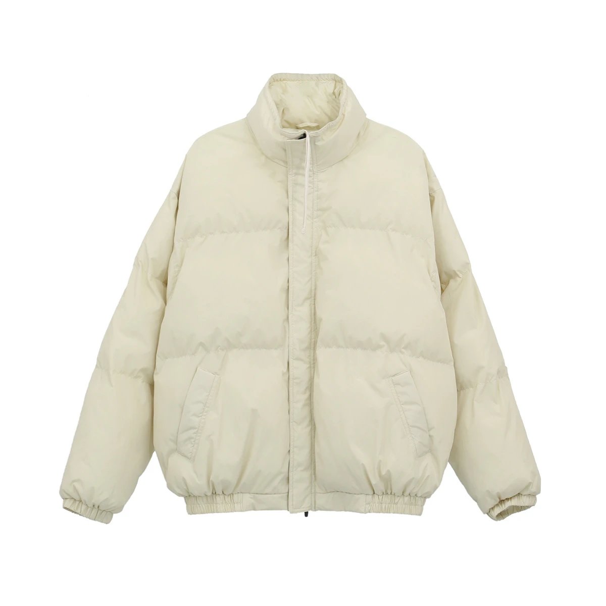 Oversized Puffer Jacket Winter Unisex Warm Apricot - Essentials - Cnfans - $62.58