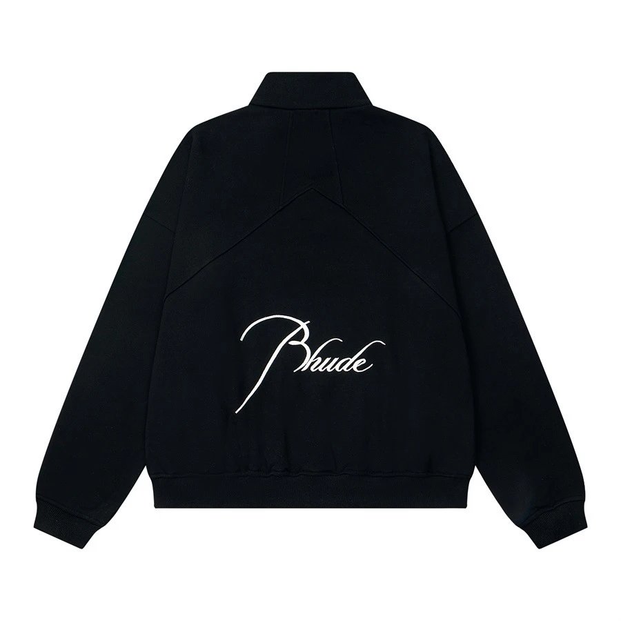RHude Embroidered Half-Zip Sweatshirt - Gallery Image 3 - Detailed View