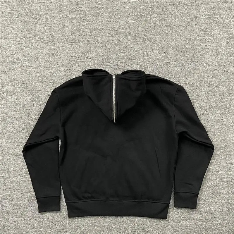 Rhude Zip Hoodie Black - Gallery Image 3 - Detailed View