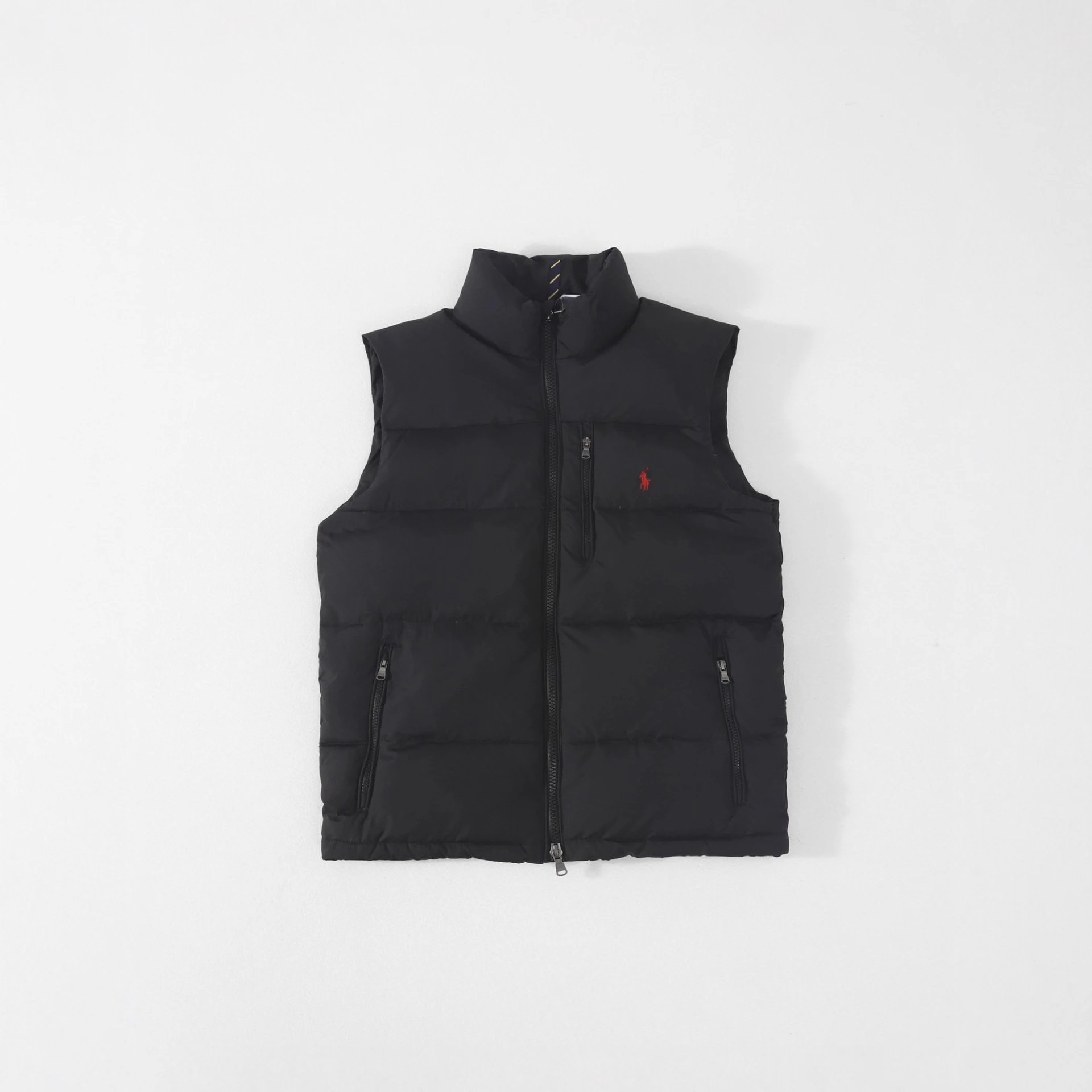 Ralph Lauren Puffer Vest Black/Navy/Gray - Gallery Image 2 - Detailed View