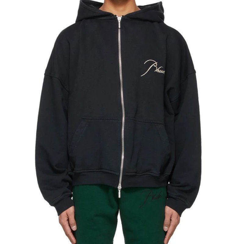 Rhude Embroidered Zip Hoodie MultiColor - Gallery Image 2 - Detailed View