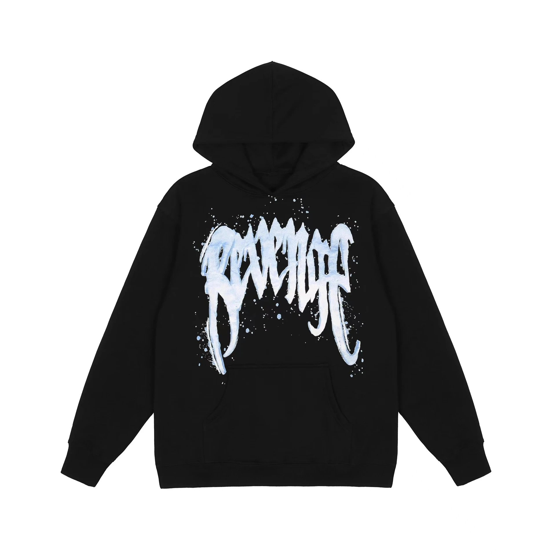 Gothic Skull Hoodie Midnight Black - Gallery Image 2 - Detailed View