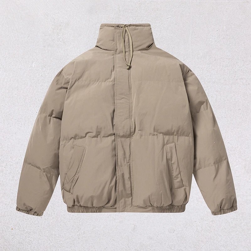 Oversized Puffer Jacket Winter Casual Unisex in Taupe - Essentials - Cnfans - $57.74