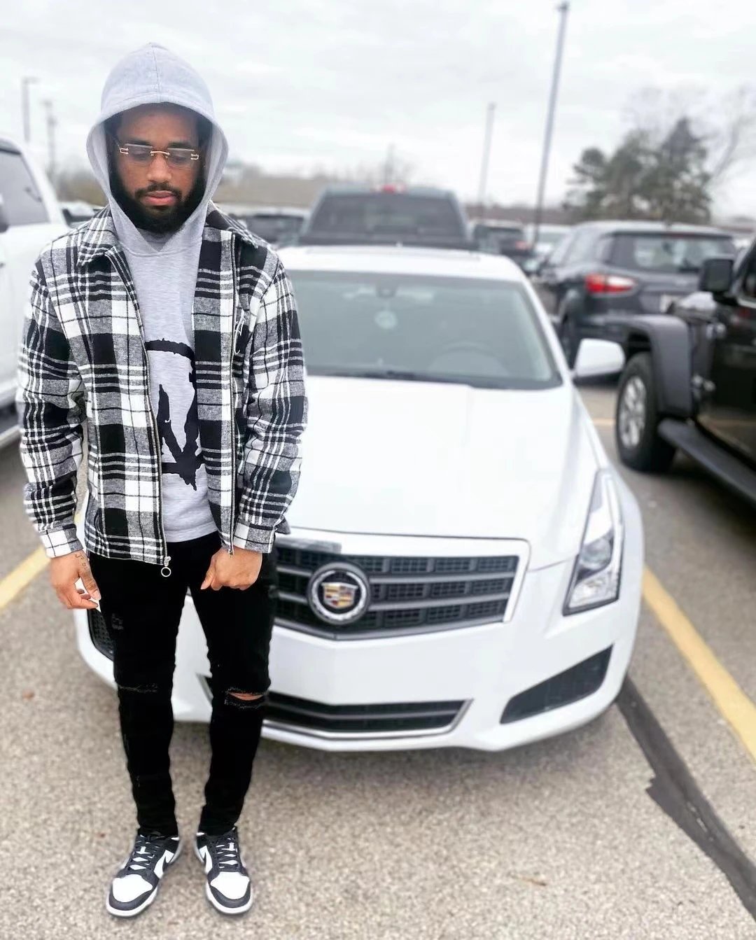 Plaid Wool Zip Shirt Jacket Crimson Noir - Gallery Image 6 - Detailed View