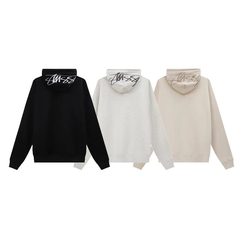 Stussy Logo Embroidered Hoodie Multi-Color