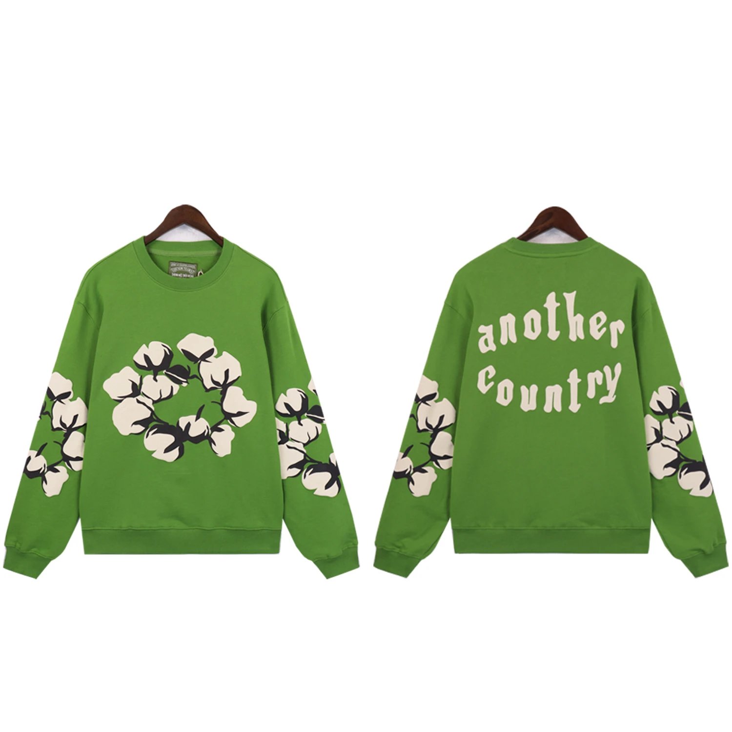 High Street Cotton Sweatshirt Azure - Gallery Image 5 - Detailed View