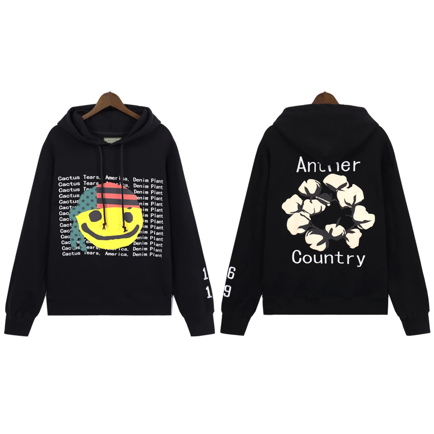 Graphic Fleece Hoodie Unisex Black - Related Product - Cnfans