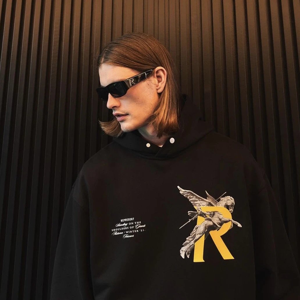 Represent Pegasus Hoodie Black - Gallery Image 2 - Detailed View