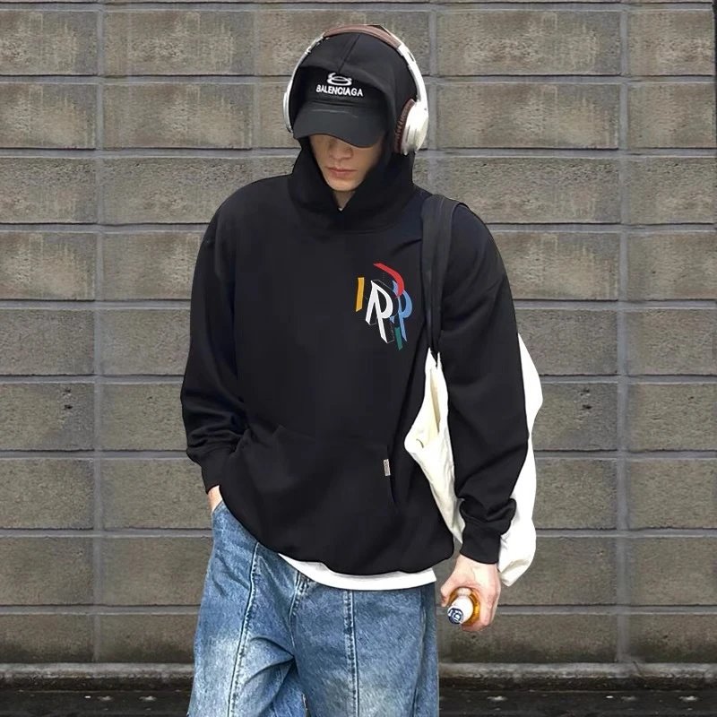 Represent Multicolor Print Hoodie Black - Gallery Image 2 - Detailed View