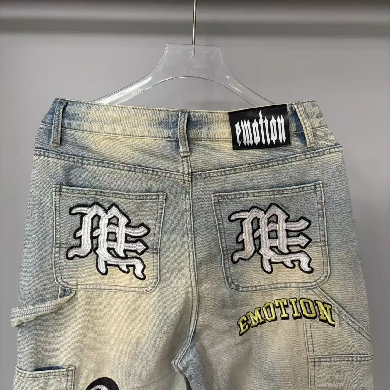 MIXED&EMOTION Denim Pants Beige - Gallery Image 4 - Detailed View