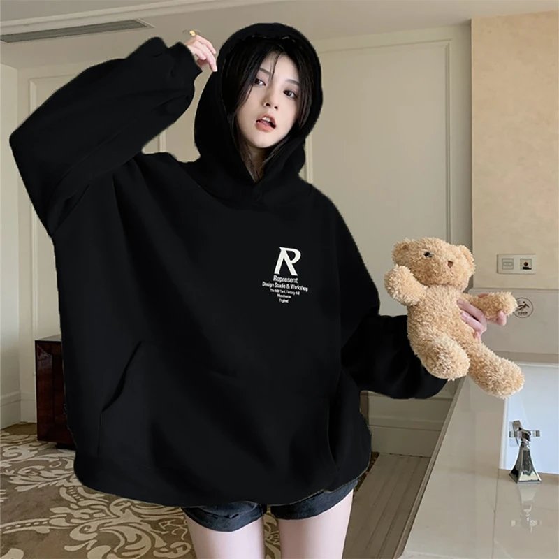 Represent Logo Hoodie Black - Gallery Image 4 - Detailed View