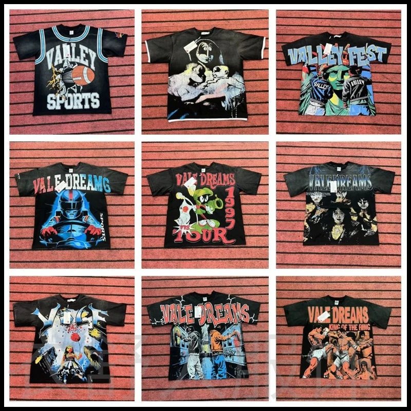 Valley Geometric Print Washed Tee - High Quality Product Image - Cnfans