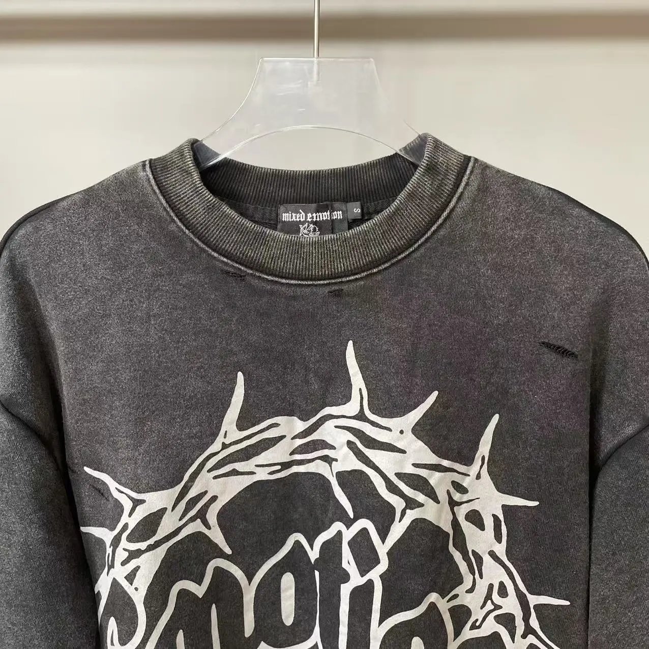 Mixed Emotion Dual-Layer Tee Black - Gallery Image 2 - Detailed View