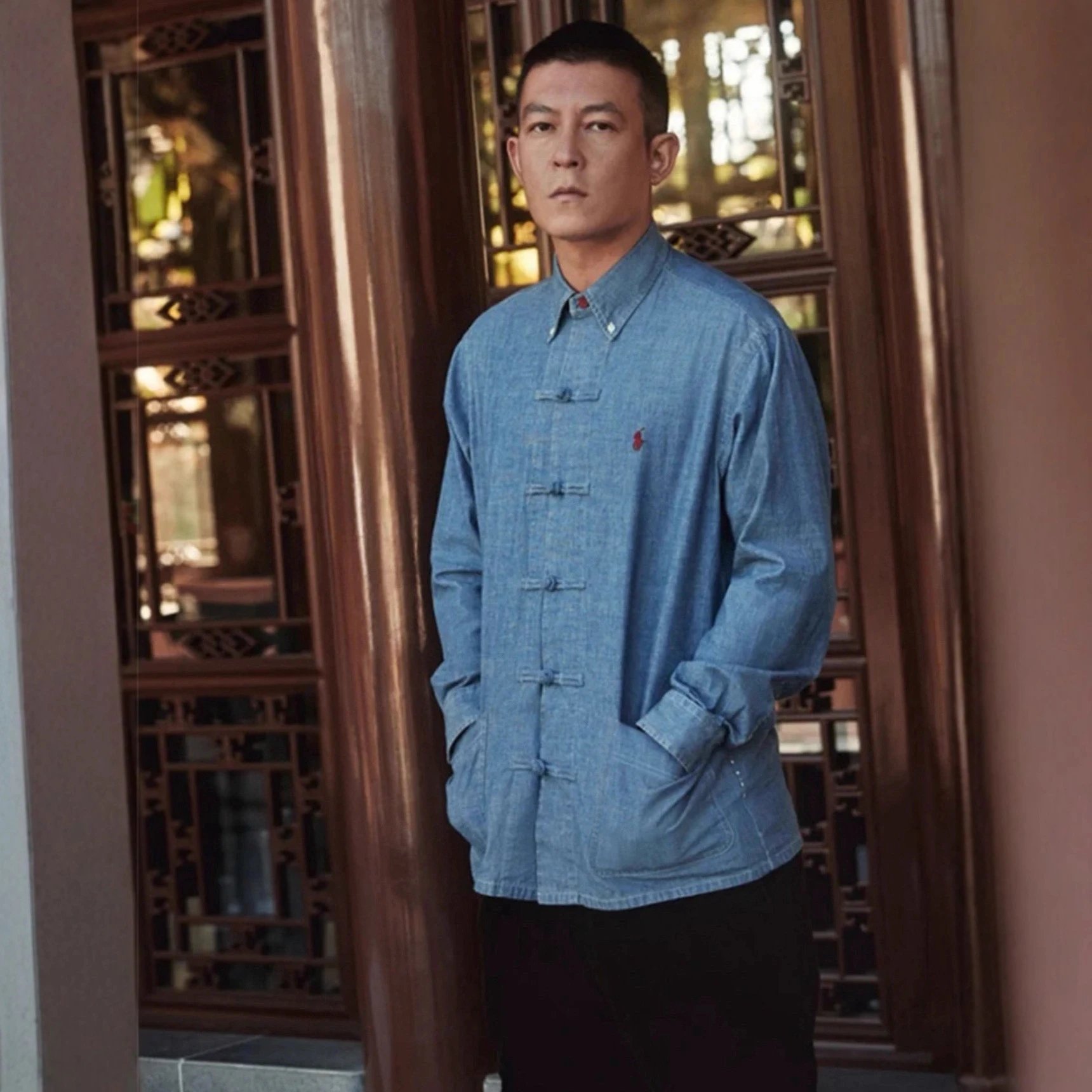 Clot × RL Traditional Tang Jacket Blue/White - Gallery Image 3 - Detailed View