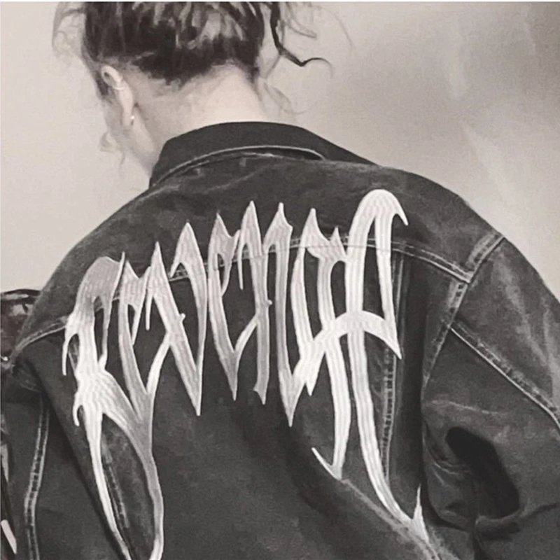 Streetwear Denim Workwear Jacket Charcoal - Gallery Image 6 - Detailed View