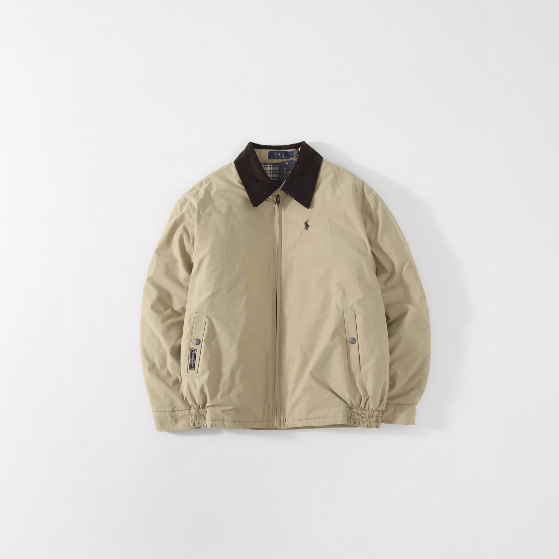 Ralph Lauren Polo Corduroy Collar Jacket Khaki - Gallery Image 5 - Detailed View