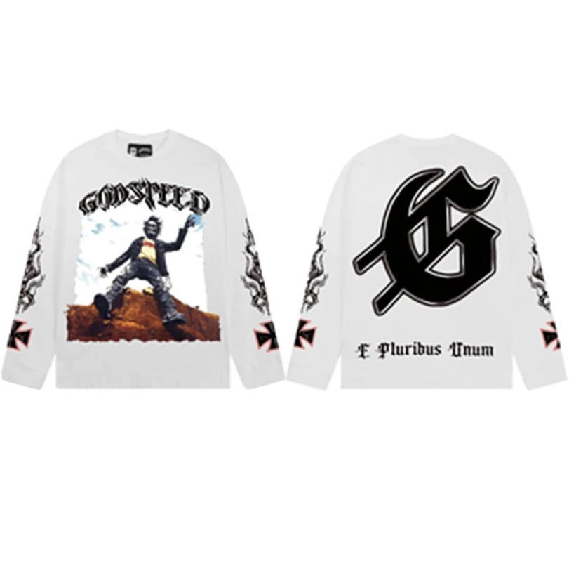 Godspeed Skull Geometric Sweatshirt Black - Gallery Image 4 - Detailed View