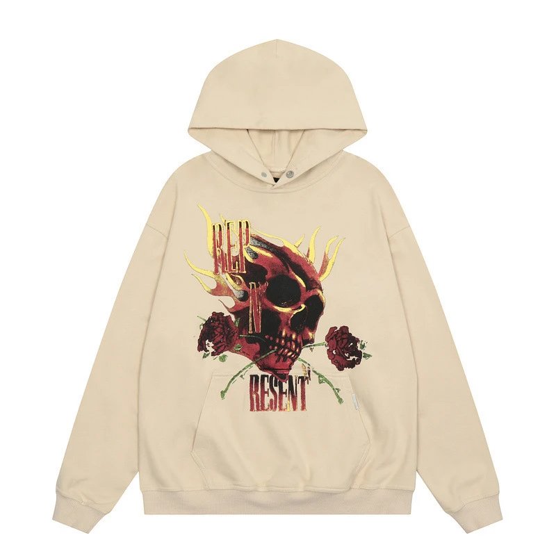Represent Skull and Roses Hoodie Multicolor - Gallery Image 3 - Detailed View