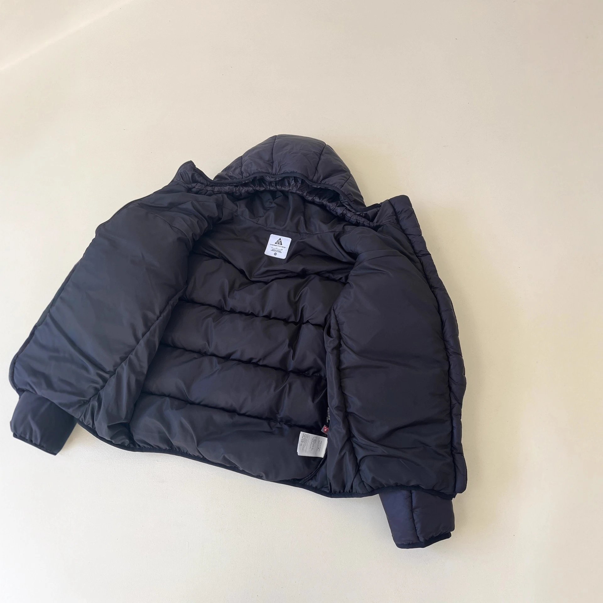ACG Padded Hooded Jacket Black - Gallery Image 3 - Detailed View