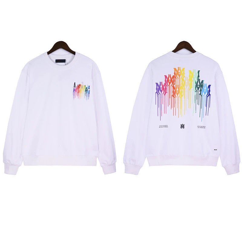 Amiri Rainbow Drip Sweatshirt Multicolor - Gallery Image 4 - Detailed View