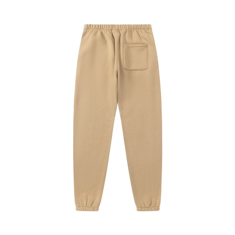 High Street Fleece Jogger Pants Unisex Embossed Beige - Gallery Image 5 - Detailed View