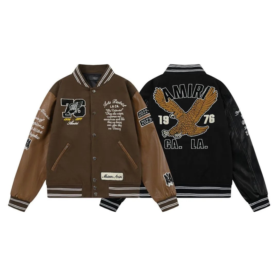 Amiri Varsity Jacket Eagle Embroidery Multi - High Quality Product Image - Cnfans