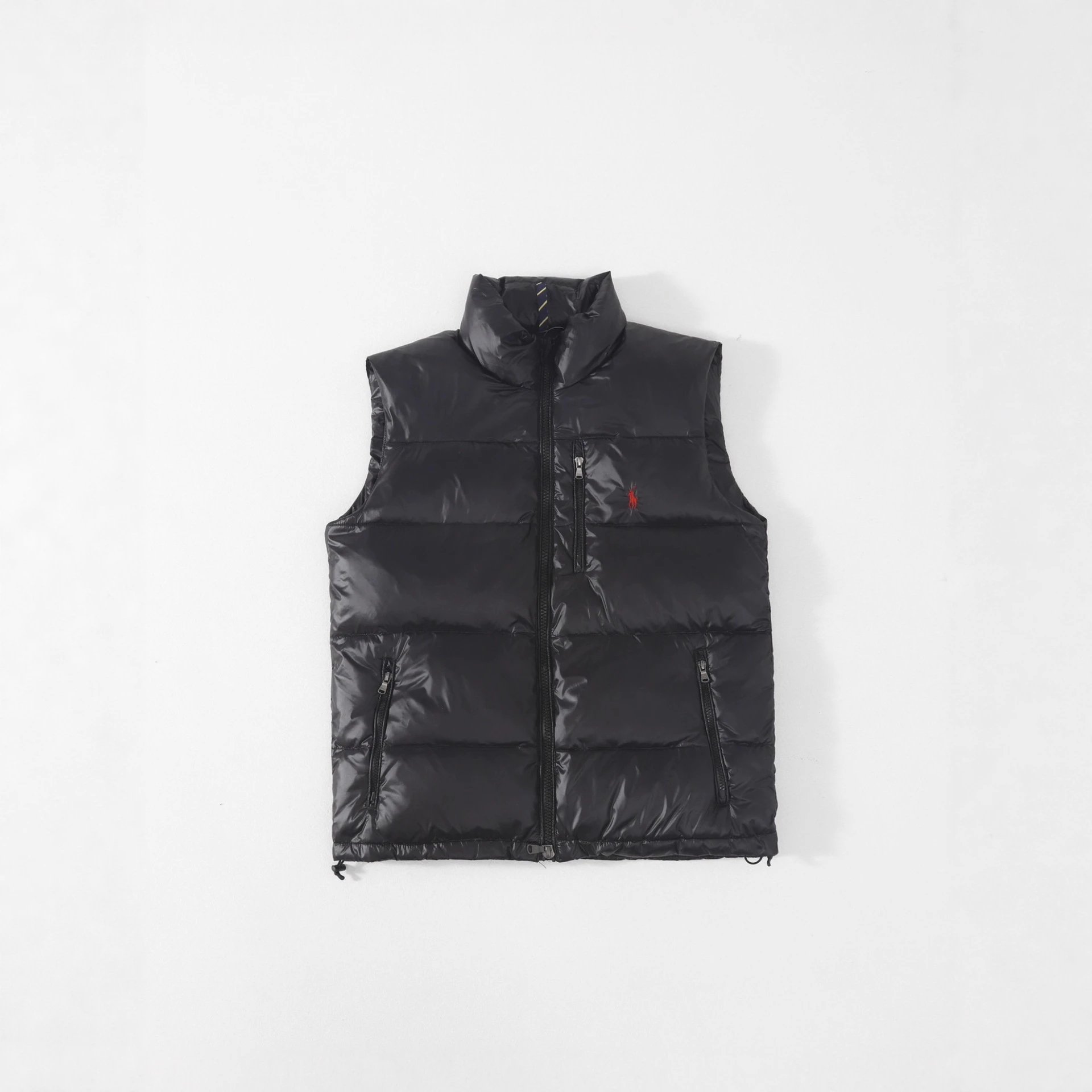 Ralph Lauren Puffer Vest Black/Navy/Gray - Gallery Image 4 - Detailed View