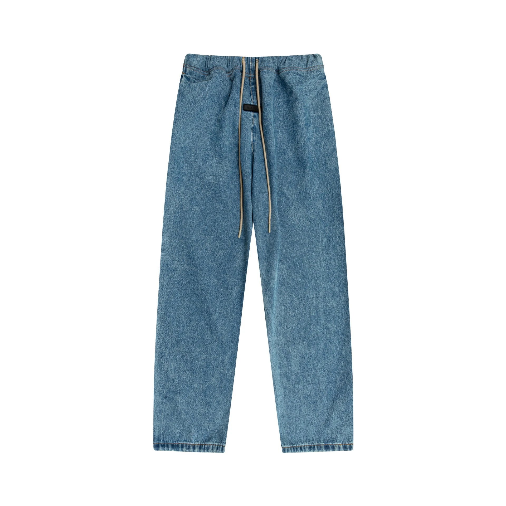 Streetwear Loose Fit Denim Trousers Unisex Sky Blue - Essentials - Cnfans - $42.90