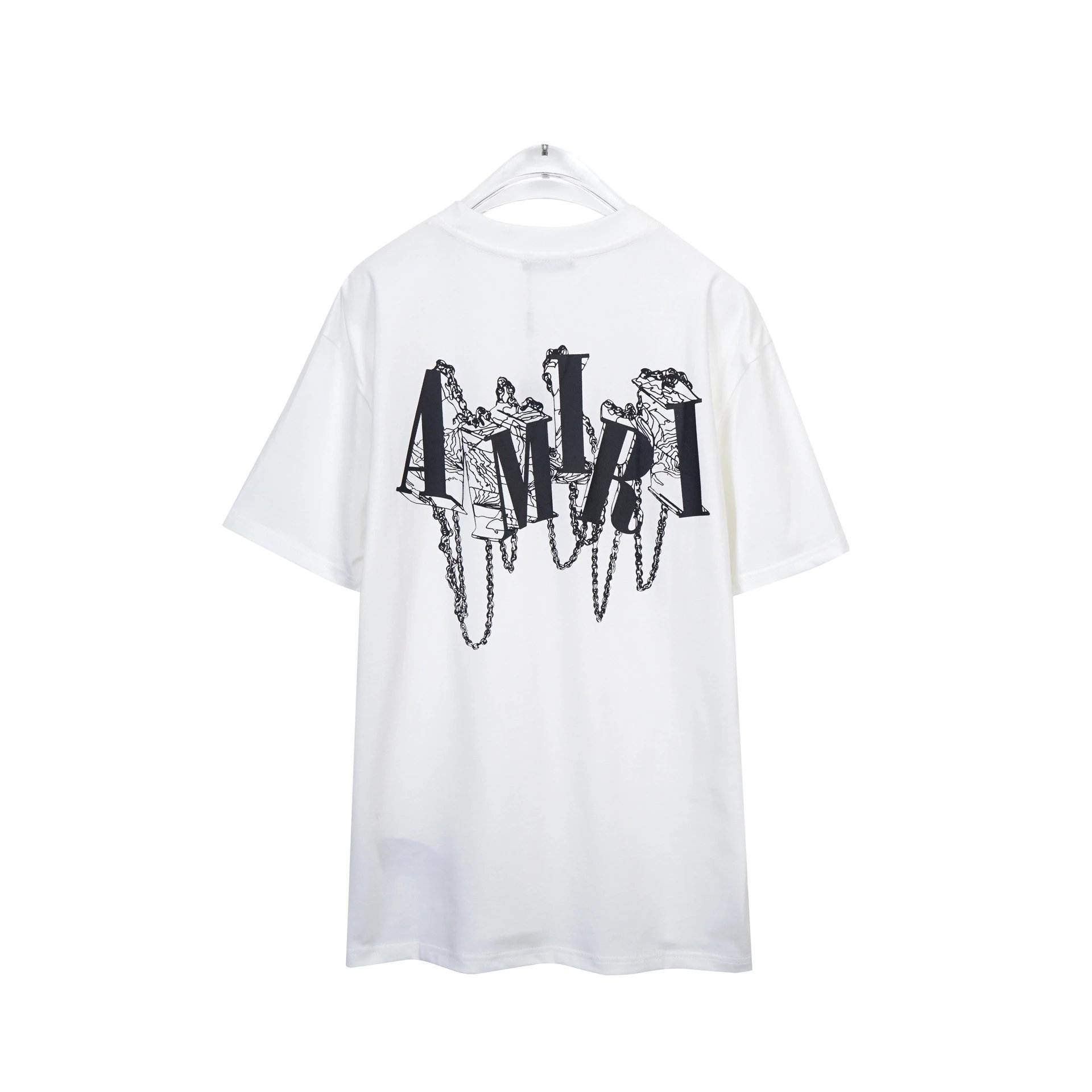 AMIRI Chain Logo T-Shirt Black & White - Gallery Image 3 - Detailed View
