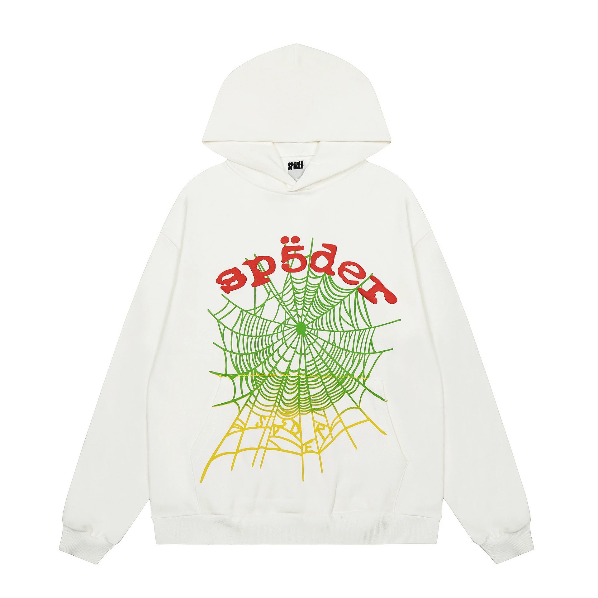 Streetwear Hoodie Set Ivory - Sp5der - Cnfans - $34.84