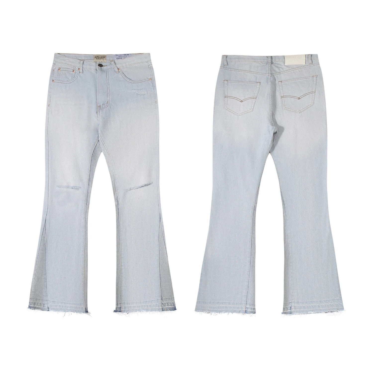 Flared Denim Trousers Sky - Gallery Dept - Cnfans - $44.84