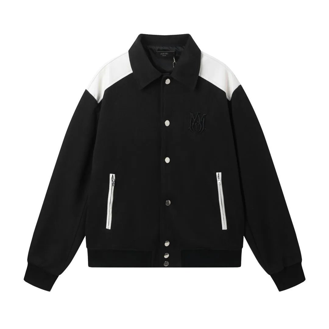 Amiri Black & White Varsity Jacket - High Quality Product Image - Cnfans