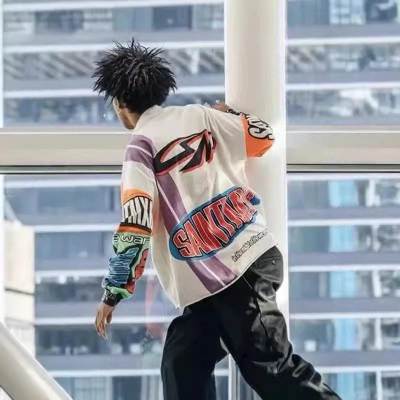 Saint Graffiti Long Sleeve Tee Multicolor - Gallery Image 4 - Detailed View