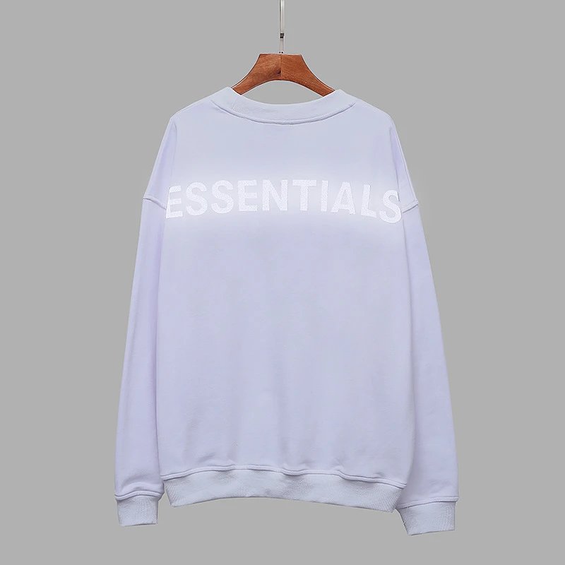 Streetwear Reflective Lettering Crewneck Sweatshirt Ivory - Related Product - Cnfans