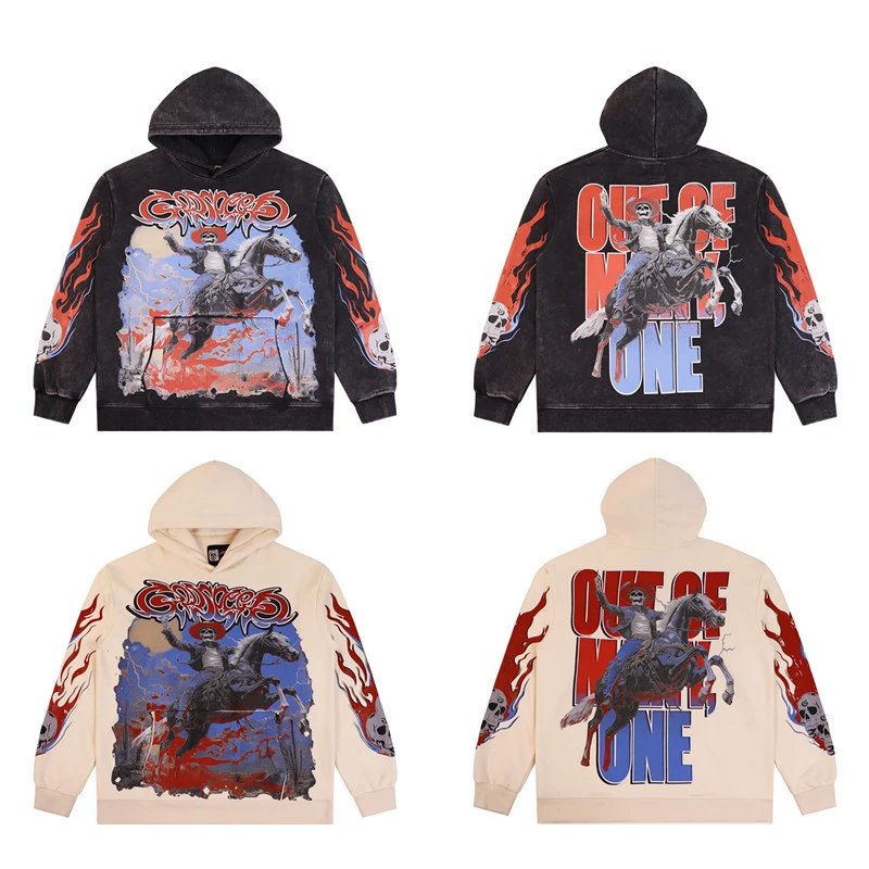 Godspeed Skull Letter Hoodie Multi - Gallery Image 3 - Detailed View