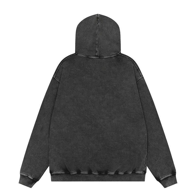REPRESENT Washed Hoodie Black - Gallery Image 5 - Detailed View