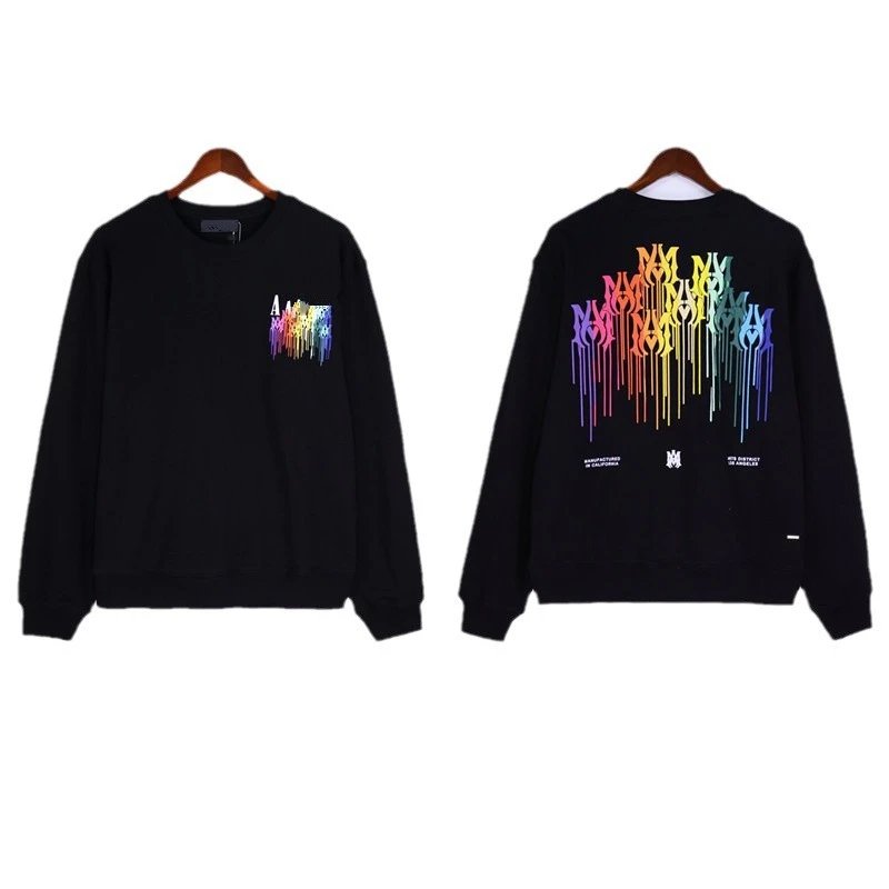 Amiri Rainbow Drip Sweatshirt Multicolor - Gallery Image 5 - Detailed View