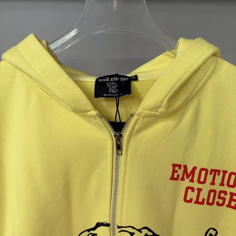 Mixed Emotion Gradient Hoodie Yellow/Orange - Gallery Image 3 - Detailed View