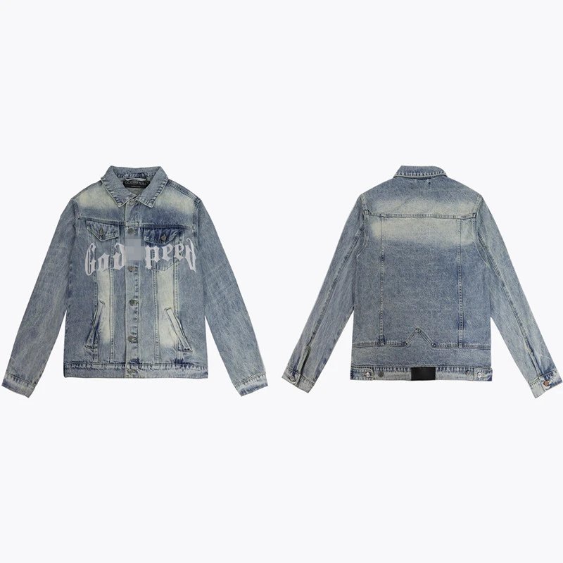 God Speed Embroidered Denim Jacket Multi - High Quality Product Image - Cnfans