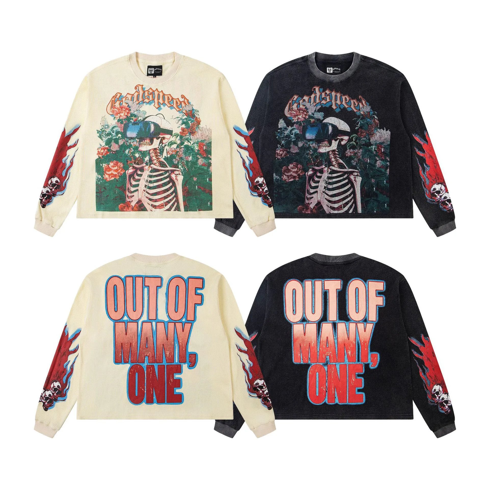 GOD&SPEED Skull Letter Tee Multicolor - Gallery Image 5 - Detailed View