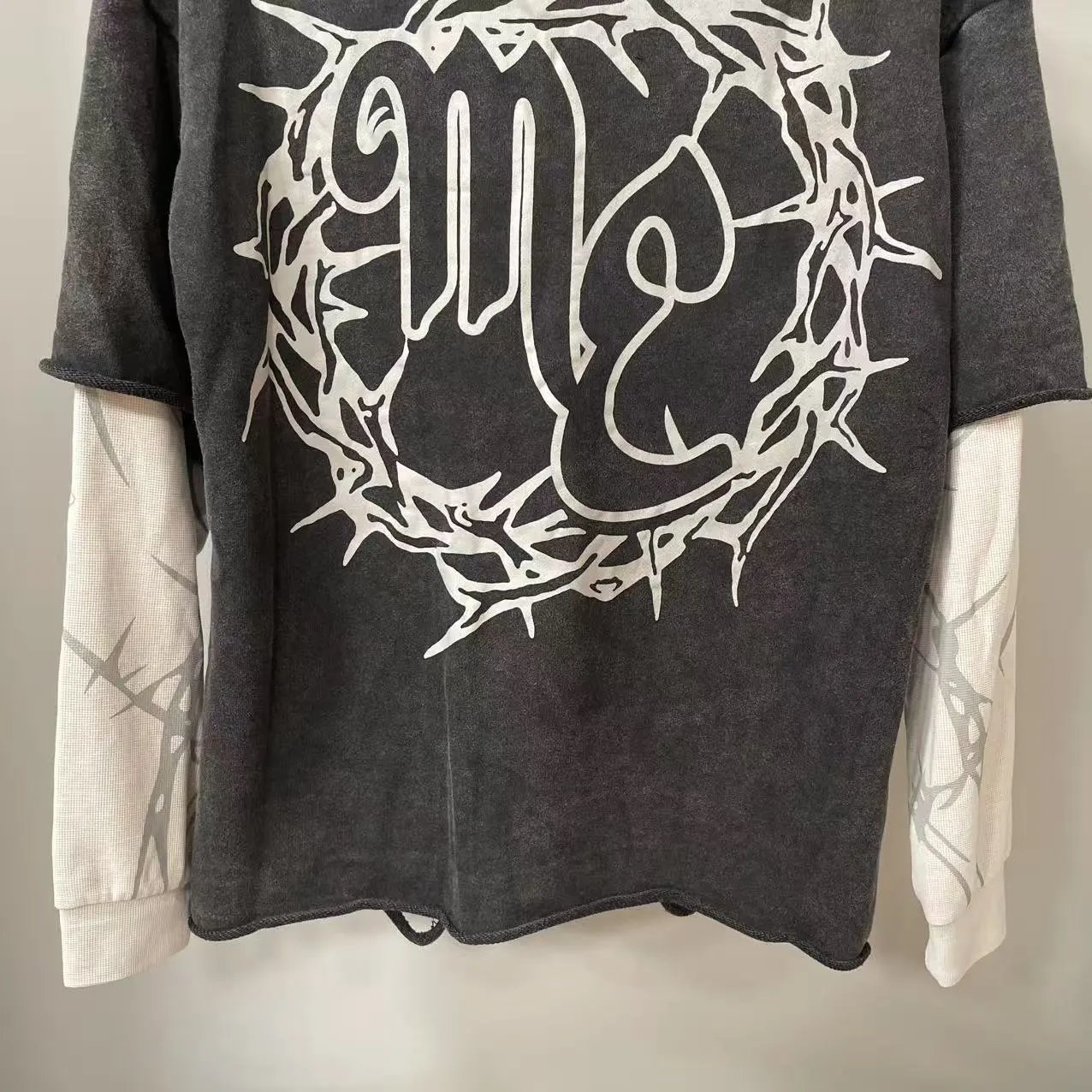 Mixed Emotion Dual-Layer Tee Black - Gallery Image 4 - Detailed View